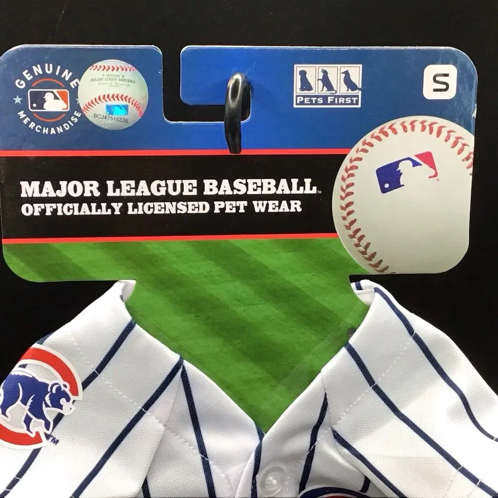 MLB Jersey for Dogs & Cats Chicago Cubs Dog Jersey Shirt Small Pets First New